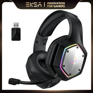 Écouteurs pour téléphone portable EKSA 2 4GHz Wireless Headphones E1000 WT 7 1 Surround Wired Gaming Headset Gamer avec ENC Mic Low Latency pour PC Xbox 230412