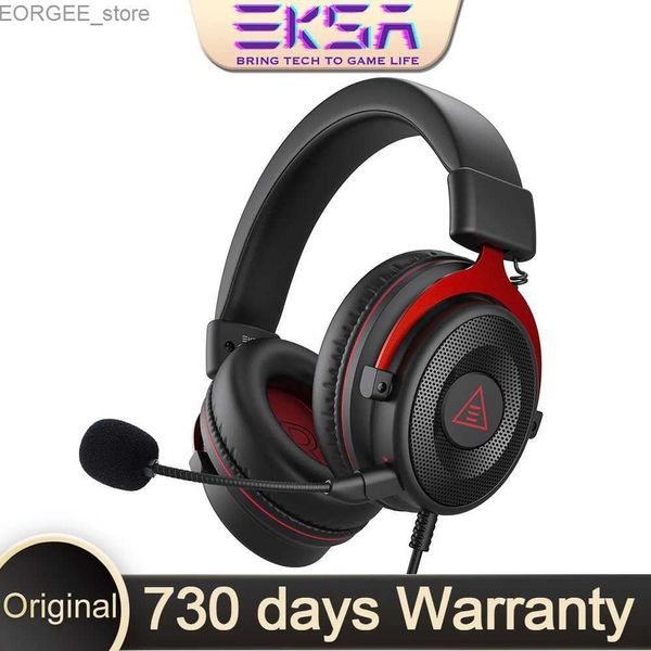 Écouteurs de téléphones portables Eksa E900 Écouteur de jeu filaire pour un casque de joueur de jeu stéréo stéréo PC 3D avec écouteurs de jeu microphone pour Xbox / PS4 / PS5 Y240407
