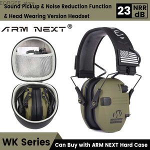 Écouteurs de téléphones portables Electrony Shootings Earmaux Tactical Earmuffs anti-bruit Utilisé pour la chasse aux oreilles Amplification du son Y240407