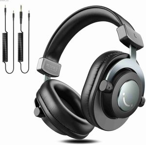 Auriculares de teléfonos celulares Fifinie auriculares con auriculares sobre orejas superiores Embordables Memory Foam3.5 6.35 mm Jack para computadora portátil Mac PS4 PS5 - H8 Y240407