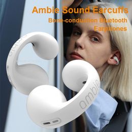 Écouteurs de téléphones portables pour les oreilles de son Ambie 1 boucle d'oreille Oreille sans fil Bluetooth Auricularres casque Tws Sport Earbuds 230503 54