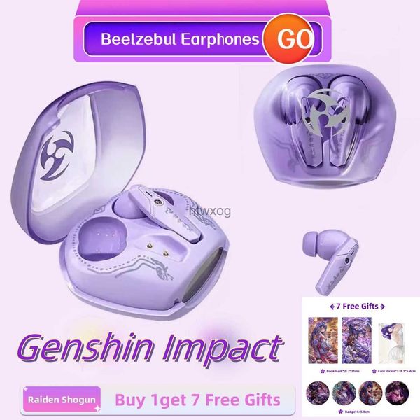 Écouteurs pour téléphones portables Genshin Impact Écouteurs Beelzebul Wanderer Meow Tip Tone Casque Bluetooth sans fil Cosplay Écouteurs à suppression active du bruit YQ240105