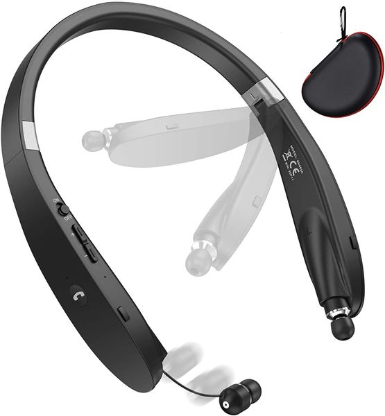 Auriculares para teléfono celular Auriculares Auriculares Bluetooth Banda para el cuello Nirkabel Auricular Dapat Ditarik Auricular Estéreo Cancelación de ruido para Latihan Lari Berkendara 230905