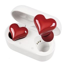 Écouteurs de téléphone portable en forme de coeur Casque Bluetooth pour femmes Mode Haute Qualité Coeur Cadeau Étudiant Sans Fil Gaming Écouteur 230412