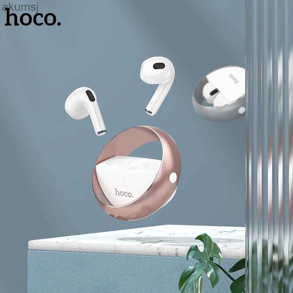 Écouteurs pour téléphones portables HOCO Bluetooth écouteur véritable sans fil écouteurs BT 5.3 TWS casques réduction du bruit contrôle tactile casque de sport pour iPhone 14 YQ240304