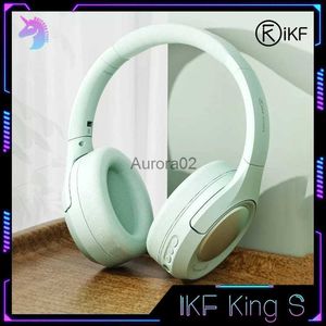 Écouteurs pour téléphones portables Ikf King S Casque Bluetooth sans fil Casque filaire Bruit actif Annuler les basses avec microphone 80 heures d'endurance Mode de jeu YQ240219