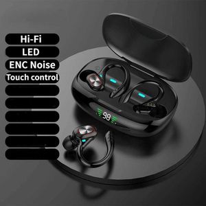 Écouteurs pour téléphones portables Casque Bluetooth intra-auriculaire Casque Bluetooth sans fil HiFi Stéréo Musique Écouteurs en caoutchouc ENC Suppression du bruit Casque de jeu de sport J240123