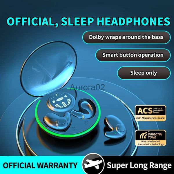 Écouteurs de téléphone portable invisibles petits mini écouteurs de sommeil sans fil Bluetooth 5.3 écouteurs TWS casque caché étanche casque de sport YQ231120