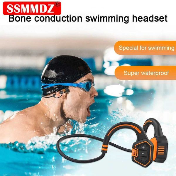 Écouteurs de téléphone portable IP68 Casque de natation AS9Bone Conduction Casque Bandeau Sport Écouteur stéréo sans fil 16 Go Écouteurs Bluetooth Shippin gratuit J240123