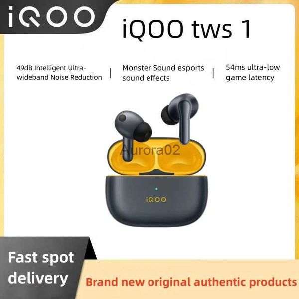 Écouteurs pour téléphone portable IQOO TWS 1 véritable réduction de bruit sans fil qualité sonore ultra sans perte casque Bluetooth 54 ms faible délai de jeu nouveau.YQ240219