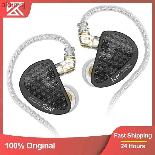 Écouteurs téléphone portable KZ AS16 Pro dans l'oreille écouteur 16BA Armature équilibrée HIFI basse moniteur casque antibruit écouteurs Sport casque audiophile YQ240304