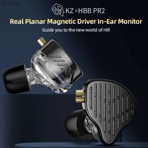 Écouteurs pour téléphone portable KZ PR2 écouteurs intra-auriculaires sans fil Bluetooth casque planaire pilote HIFI Kz casque antibruit moniteur écouteurs YQ240304