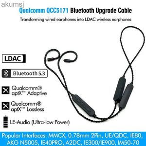 Écouteurs pour téléphone portable LDAC QCC5171 Bluetooth5.3 Câble d'écouteur CVC aptX Voice 16bit / 32kHz Annulation du bruit d'écho LE-Audio aptX-HD LL Casque de jeu BT-70 YQ240304