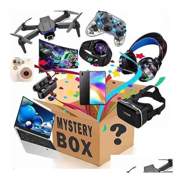 Écouteurs de téléphone portable Lucky Mystery Box Envoi aléatoire Casque sans fil de haute qualité Écouteurs Bluetooth Chargeur Articles 100% Surprise Dhcpi