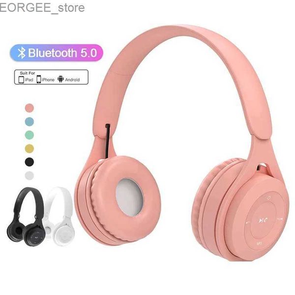 Écouteurs de téléphone portable Écouteur de macaron Kids Wireless Bluetooth Bluetooth Coffre-bande de jeu STÉRÉE CONSEMENT AVEC MIC GAMER GIRL GIRN POUR Tablette mobile Y2404076KB2