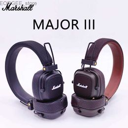 Auriculares de teléfonos celulares Marshall Major III 3 Auriculares inalámbricos con auriculares de juegos de bajo micrófono Deep Sports Rock Music Bluetooth Y2