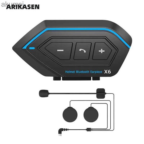 Auriculares para teléfono celular Auriculares Bluetooth para motocicleta Casco de esquí Auriculares Bluetooth 5.0 Auriculares inalámbricos con micrófono 80H Tiempo de trabajo IPX7 Impermeable YQ240304