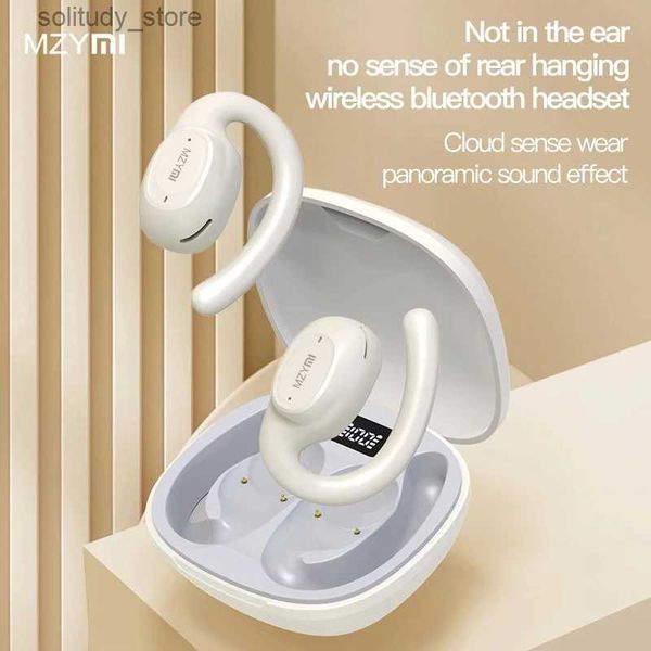 Écouteurs de téléphone portable MZYMI casque ouvert X3 sport sans fil Bluetooth crochet de commande tactile avec étui de chargement micro Q240402