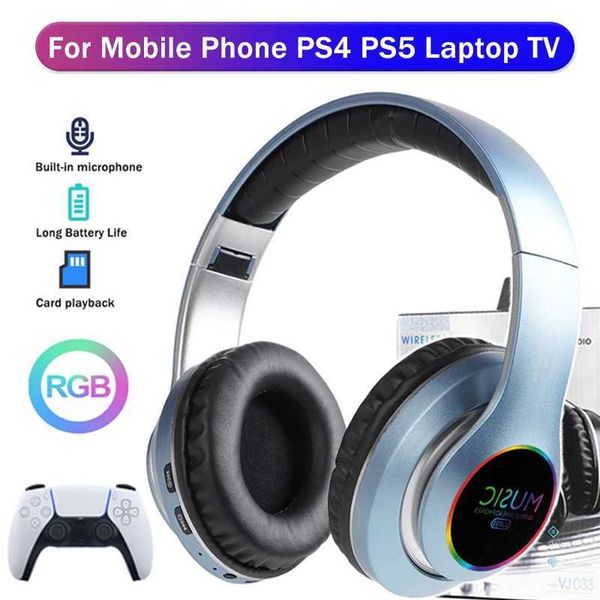 Écouteurs téléphone portable Nouveaux écouteurs stéréo HIFI écouteurs Bluetooth écouteurs de musique avec support de carte SD microphone pliable téléphone portable ordinateur portable 4 5 TV PC Q240321