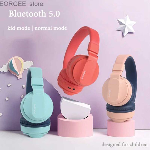 Auriculares de teléfonos celulares Nuevos auriculares inalámbricos para niños profesionales admiten tarphones de música TF auriculares Bluetooth de audio Bluetooth con micrófono para niños Y240407