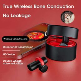 Oortelefoon voor mobiele telefoons Niye Beengeleiding Oortelefoon TWS Draadloos Bluetooth 5.3 Waterdicht Ruisonderdrukking Headsets Stereo Sporthoofdtelefoon YQ240105