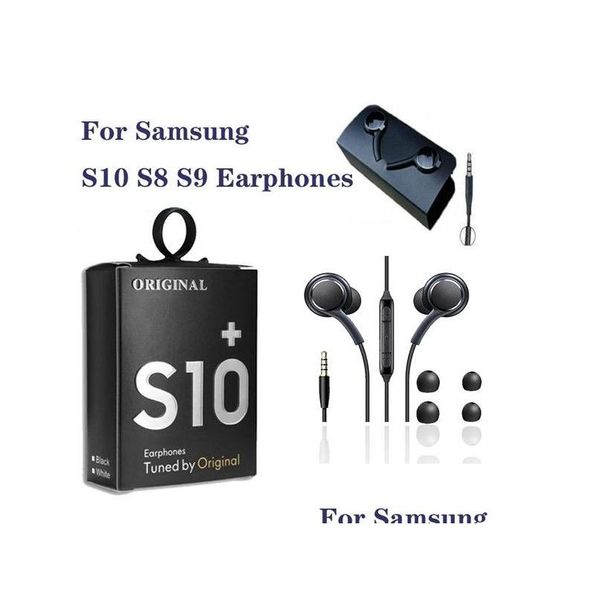 Écouteurs de téléphone portable Qualité OEM In-Ear 3,5 mm Casque stéréo Écouteurs avec télécommande Micro pour S10 S9 S10E S8 Box Package Otdg8