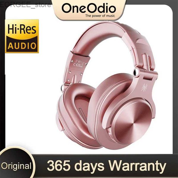 Écouteurs de téléphones portables Oneodio A70 Wireless Headphones Bluetooth 5.2 Écouteur sur l'oreille Hands-Free Casque avec microphone pour le bureau PC Office Y240407