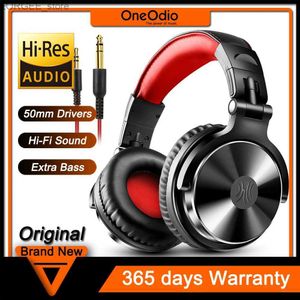 Écouteurs de téléphones portables Oneodio Pro 10 Headphones Wired Studio Stereo Professional DJ Casque avec micro-oreille Écouteur Bass Headsets Y240407