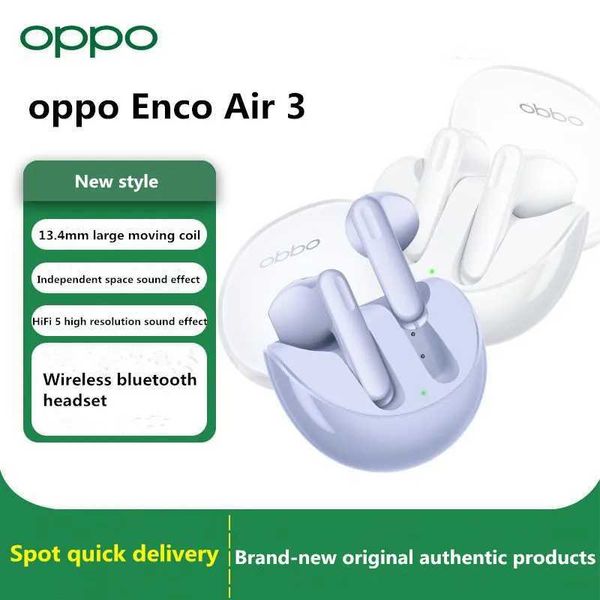 Écouteurs de téléphone portable OPPO Enco Air 3 véritable jeu de sport sans fil appel réduction du bruit casque bluetooth YQ240120