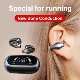Auriculares para teléfono celular Auriculares Bluetooth de conducción ósea originales Clip de oreja abierta Auriculares inalámbricos con micrófono Auriculares deportivos 231109