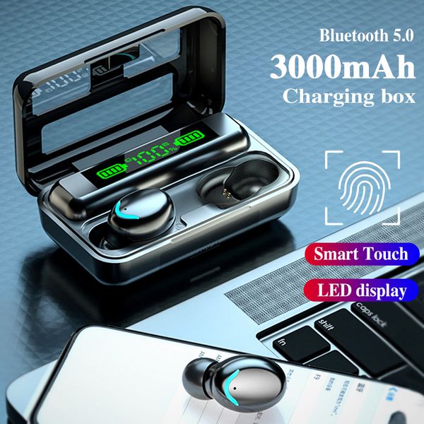 Écouteurs de téléphone portable Original F9 Fone Bluetooth 3000mAh Boîte de chargement Casque sans fil 9D Écouteurs de sport stéréo avec casque microphone 221012
