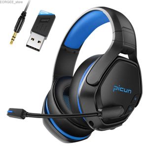 Mobiele telefoon oortelefoons Picun PG-01 draadloze gaming-headset voor pc PS5 PS4 MacBook 2.4GHz Bluetooth-hoofdtelefoon met microfoon voor laptop Y240407
