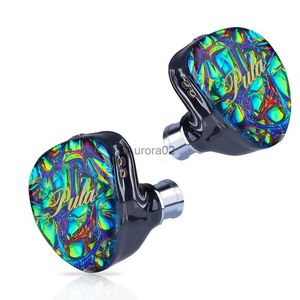 Écouteurs pour téléphone portable PULA PA01 personnalisé résine IEM écouteur 10mm dynamique Hifi écouteurs DJ musique surveillance casque avec 6N câble plaqué argent YQ240219