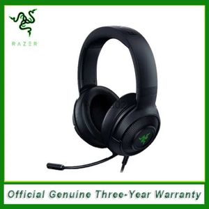 Écouteurs pour téléphone portable Razer Kraken V3 X Casque de jeu filaire 7.1 Son surround avec unité pilote TRIFORCE 40 mm Microphone cardioïde HYPERCLEAR YQ240219