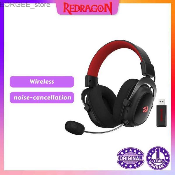 Écouteurs de téléphones portables Redragon H510 Zeus-X RVB Wireless Gaming Audio Drivers en tissu durable Couverture USB alimentée pour le casque de casque PC / PS4 / NS Y240407