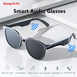 Écouteurs de téléphone portable Lunettes audio intelligentes Appel sans fil Bluetooth avec microphone Musique Casque antibruit Protection UV Lunettes de soleil 230206