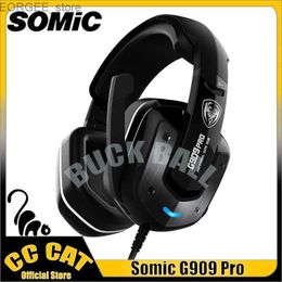 Mobiele telefoon oortelefoons Somic G909Pro Gamer -hoofdtelefoon USB Wired oortelefoons Esports Gaming -headset met microfoon opvouwbare lage latentie gaming hoofdtelefoon Y240407