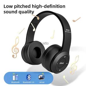 Auriculares para teléfono celular Auriculares estéreo P47 5.0 Bluetooth plegables Serie P deportes inalámbricos y juegosH240311