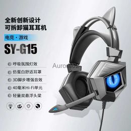 Oortelefoon voor mobiele telefoons SY-G15 Bedrade headset Stereo Surround Sound-headset Realistisch geluidseffect Ruisonderdrukking Headset Gaming-headset YQ231120