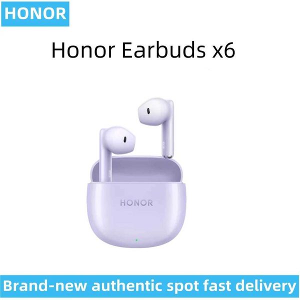 Écouteurs de téléphones portables Les nouveaux écouteurs d'honneur X6 Écouteurs Bluetooth sans fil offrent une réduction de bruit confortable pour les appels intelligents et sont portables pour le demi-oreille sport