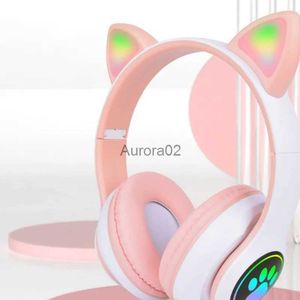 Mobiele telefoon-oortelefoon De nieuwe STN-28 Cat Claw Cat Ear-headset met Bluetooth Lichtgevende gaming Draadloze ruisonderdrukkende hoofdtelefoon YQ231120