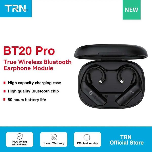 Auriculares para teléfono celular TRN BT20PRO Inalámbrico Bluetooth 5.3 HIFI Módulo de auriculares Cable de actualización Conector reemplazable Gancho para la oreja para Moondrop ConchL2403