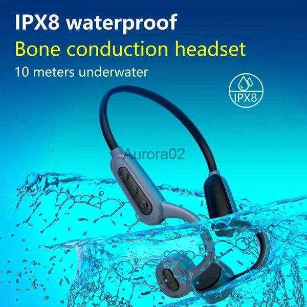 Écouteurs pour téléphones portables Véritable casque à conduction osseuse natation IPX8 étanche Bluetooth casques sans fil 16GB MP3 Audio lecteur de musique Sport écouteur YQ240219