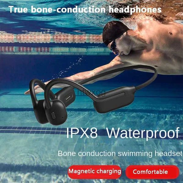 Auriculares para teléfono celular Auriculares inalámbricos verdaderos Conducción ósea Auriculares para natación Bluetooth Auriculares profesionales IPx8 32G Auriculares deportivos impermeables YQ240105