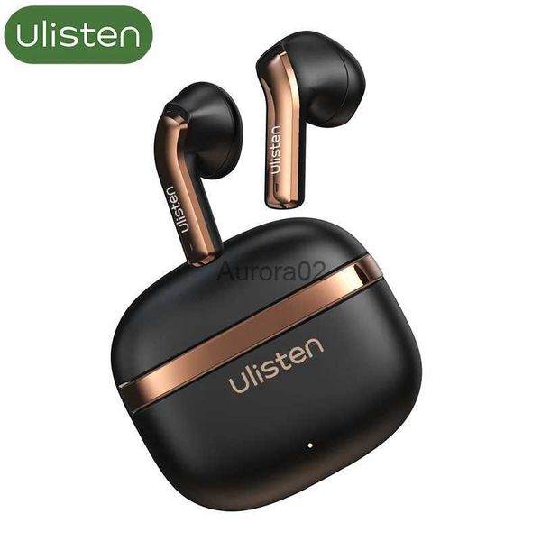 Auriculares para teléfono celular Ulisten Auriculares inalámbricos Bluetooth 5.1 Auriculares TWS Control táctil Ejecución de botones estéreo deportivos con micrófono Brillo metálico YQ240219