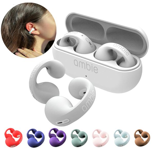 Écouteurs de téléphone portable Upgrade Pro 1 1 pour Ambie Sound Earcuffs Boucle d'oreille sans fil Bluetooth Écouteurs TWS Crochet d'oreille Casque Sport 230403