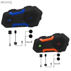 Auriculares para teléfono celular V3 PLUS Casco de motocicleta Auriculares Bluetooth BT5.0 Doble 1400M Intercomunicador Montar Llamada inalámbrica Auriculares IP65 A prueba de agua YQ240304