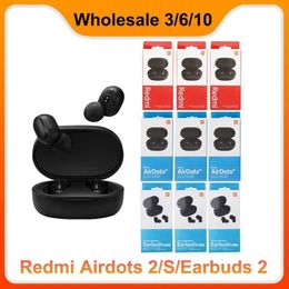 Mobiele Telefoon Koptelefoon Groothandel 3/6/10 stks Redmi Airdots 2 Bluetooth 5.0tws waterdichte koptelefoon Fone oortelefoon basic 2 in oortelefoon Q240321