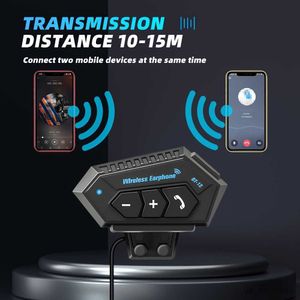 Auriculares para teléfono móvil inalámbricos 12, auriculares inalámbricos para casco de motocicleta, auriculares con manos libres, kit de llamada estéreo, reproductor de música resistente al agua, altavoz, regalo de Navidad