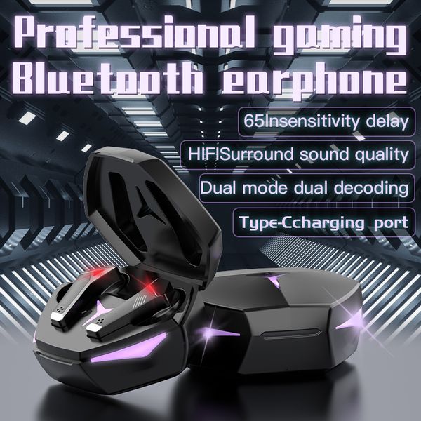 Auriculares de teléfonos celulares Juego inalámbrico Auriculares Bluetooth Display Digital Radio Race Race Touch TWS Bajo retraso Alta potencia 230505